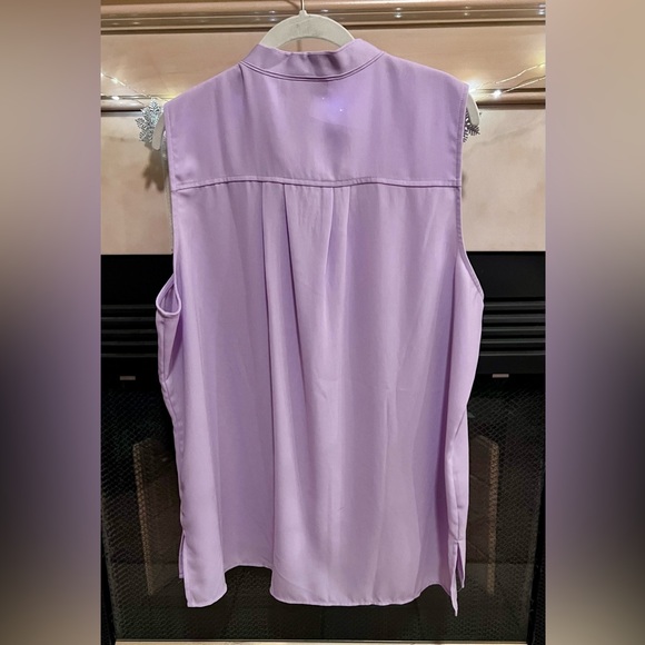 Lane Bryant Lavender Button Down Tank With Jewel Accent Size 22 - Picture 8 of 8